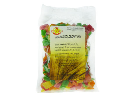 ANANASY kandyzowane kolorowe